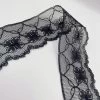 Polyester Flat Lace Trim - Lucy - Black 1 Polyester Flat Lace Trim - Lucy - Black -Croft Mill polyester flat lace trim lucy black fold