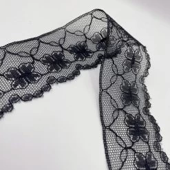 Polyester Flat Lace Trim - Lucy - Black