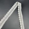 Polyester Flat Lace Trim - Sasha - Ivory -Croft Mill polyester flat lace trim sasha ivory fold