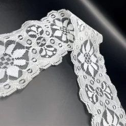 Polyester Flat Lace Trim - Summer - White