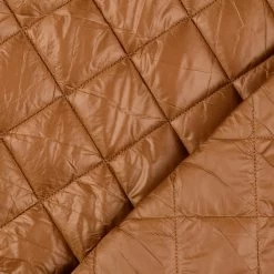 Quilted Crystal - Tan 9 Quilted Crystal - Tan -Croft Mill polyester plain diamond quilted fabric crystal tan fold gallery