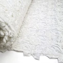 Something New -Croft Mill polyester ribboned lattice fabric ivory something new roll