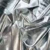 Night Fever - Silver 1 Night Fever - Silver -Croft Mill polyester spandex dance fabric night fever silver close up