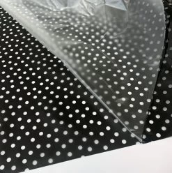 Printed PU Polyurethane - Polka - Black 10 Printed PU Polyurethane - Polka - Black -Croft Mill printed pu polyurethane polka black fabric r