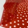 Printed PU Polyurethane - Polka - Red -Croft Mill printed pu polyurethane polka red fabric cu1