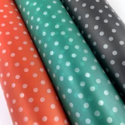 Printed PU Polyurethane - Polka - Black 12 Printed PU Polyurethane - Polka - Black -Croft Mill printed pu polyurethane polka red green black group1 2