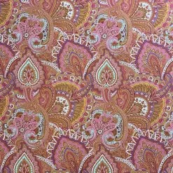 Printed Canvas - Jo Pink -Croft Mill printed canvas jo pink paisley patterned cotton duck fabric