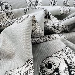 Canvas Print - Barny 8 Canvas Print - Barny -Croft Mill printed cotton canvas fabric grey owl a better place barny cu