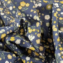 Rudiments - Akiko -Croft Mill printed cotton dress fabric rudiments akiko floral cu