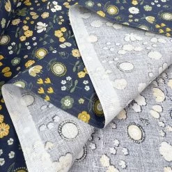 Rudiments - Akiko -Croft Mill printed cotton dress fabric rudiments akiko floral fold