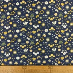 Rudiments - Akiko -Croft Mill printed cotton dress fabric rudiments akiko floral ruler