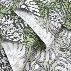 Rudiments - Philo Green -Croft Mill printed cotton dress fabric rudiments philo green fold