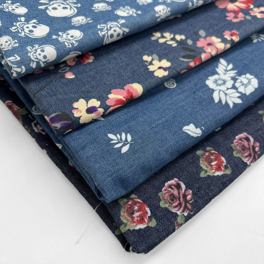 Printed Denim Chambray Bundle 2 3 Printed Denim Chambray Bundle 2