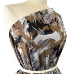 Printed Ponte - Woodland 8 Printed Ponte - Woodland -Croft Mill printed ponte woodland ponte roma viscose jersey dress fabric side