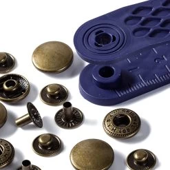 Prym - Anorak Press Fasteners - Brass (15mm) 7 Prym - Anorak Press Fasteners - Brass (15mm) -Croft Mill prym anorak press fasteners pack 0f 10 brass all 2