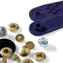 Prym - Anorak Press Fasteners - Gold (15mm) -Croft Mill prym anorak press fasteners pack 0f 10 gold all