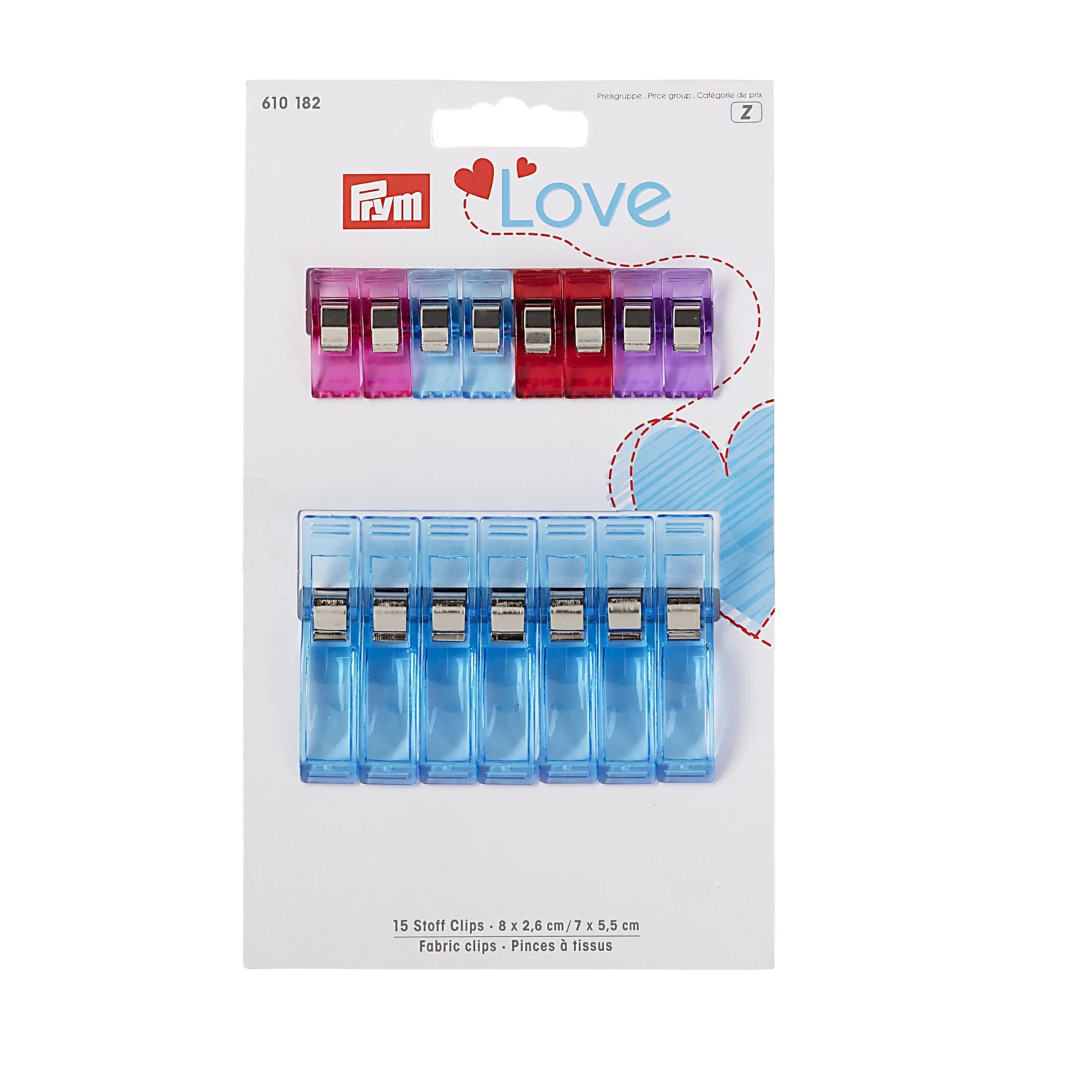 Prym Love - Pack Of 15 Fabric Clips 4 Prym Love - Pack Of 15 Fabric Clips - Image 2