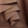 Pure Linen - Chocolate 1 Pure Linen - Chocolate -Croft Mill pure linen chocolate dressmaking fabric foldd