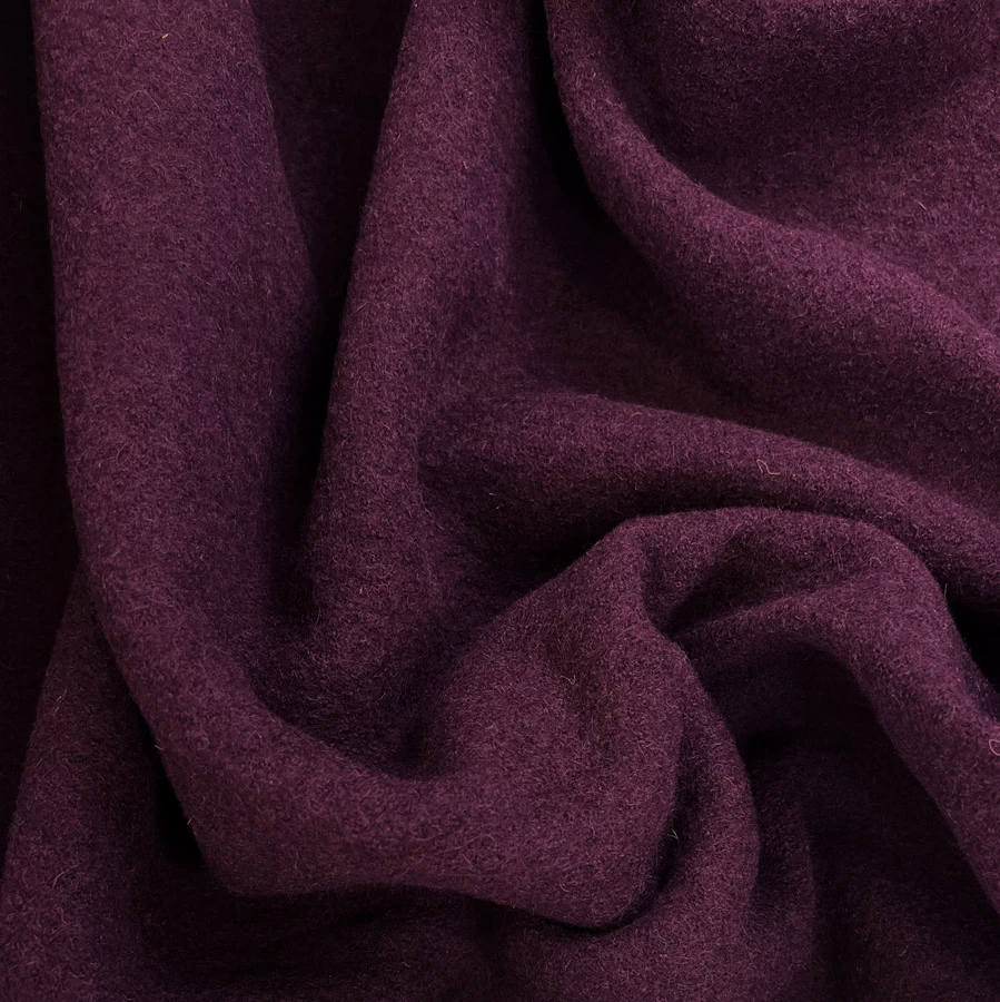 Pure Luxury - Boiled Wool - Plum 5 Pure Luxury - Boiled Wool - Plum - Image 3