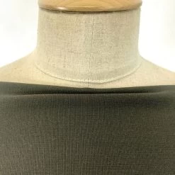 Reign Marvin -Croft Mill reign marvin woollen polyester mix khaki ribbed british suiting fabric close up manequin fabric photo