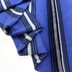 Royally -Croft Mill royally italian jersey fabric blue stripe fold