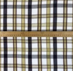 Rupert French (2m+ For £4.50 P/m) 7 Rupert French (2m+ For £4.50 P/m) -Croft Mill rupert french viscose linen mix checked lightweight floaty shiriting fabric scale dress close up fabric