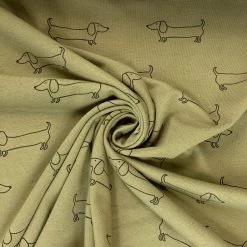 Sausage Dog Jersey – Sage 8 Sausage Dog Jersey – Sage -Croft Mill sausage dog jersey sage cotton elastane oeko tex jersey fabric cud