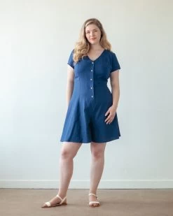 True Bias - Shelby Dress & Romper Pattern (Sizes 0-18) -Croft Mill shelby dress romper pattern true bias 1