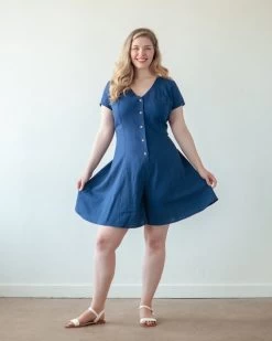 True Bias - Shelby Dress & Romper Pattern (Sizes 0-18) -Croft Mill shelby dress romper pattern true bias 2