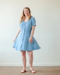 True Bias - Shelby Dress & Romper Pattern (Sizes 0-18) -Croft Mill shelby dress romper pattern true bias 5