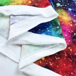 Jersey - Speckled Galaxy -Croft Mill speckled galaxy multicoloured galaxy black fabric fold