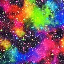 Jersey - Speckled Galaxy -Croft Mill speckled galaxy multicoloured galaxy black fabric print