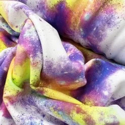 French Terry - Spray Away -Croft Mill spray away multicoloured clouds white fabric cu