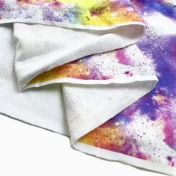 French Terry - Spray Away -Croft Mill spray away multicoloured clouds white fabric fold