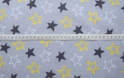 Soft Shell – Stars Of The Night -Croft Mill stars of the night microfleece polyester grey star material s