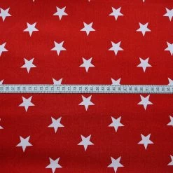 Stars - Scarlet 7 Stars - Scarlet -Croft Mill stars scarlet white scarlet red stars print cotton dress craft fabric s