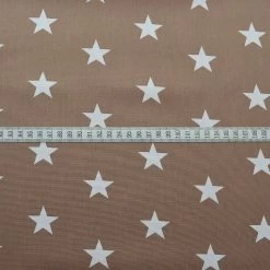 Stars - Taupe -Croft Mill stars taupe taupe white stars print cotton dress craft fabric s