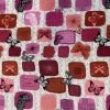 Stof Fabric - Flying Around - Pink -Croft Mill stof craft butterfly retro japanese cotton grey red pink pattern