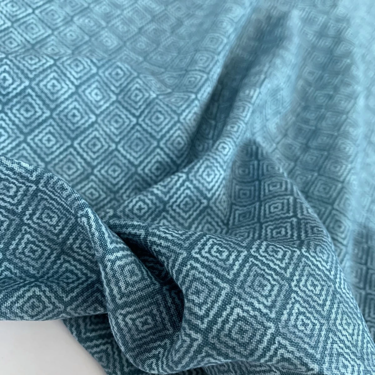 Stof Fabric - Diamonds - Teal 3 Stof Fabric - Diamonds - Teal