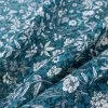 Stof Fabric - Turquoise Garden 1 Stof Fabric - Turquoise Garden -Croft Mill stof craft turquoise garden japanese craft cotton fabric blue teal white floral fold