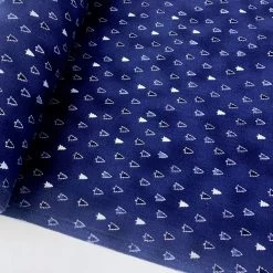 Remnant - Stof Craft - Christmas - Winter Wonderland Navy (1.8m) -Croft Mill stoff christmas tree cotton navy stoff chritmas fabrics r 1