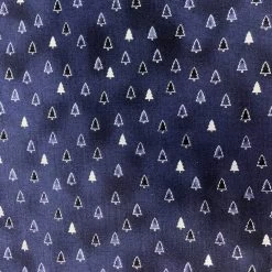 Remnant - Stof Craft - Christmas - Winter Wonderland Navy (1.8m) -Croft Mill stoff christmas tree cotton navy stoff chritmas fabrics s 1