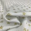 Stof Fabric - Christmas - Star Of Wonder -Croft Mill stoff craft christmas star of wonder gold stars on white fold
