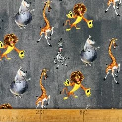 Madagascar - Grey 9 Madagascar - Grey -Croft Mill stonewashed madagascar licensed brushed cotton elastane sweatshirting fabric grey ruler