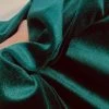 Stretch Velvet - Emerald -Croft Mill stretch velour bottle polyester elastane jersey velvet dress fabric close up photo