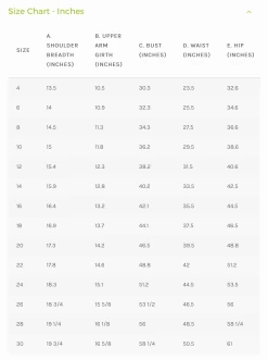 Style Arc - Belle Woven Dress Pattern (UK 4-16) -Croft Mill style arc size chart inches 4
