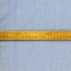 Summer Shirt -Croft Mill summer shirt cotton shirting blue white stripe scale