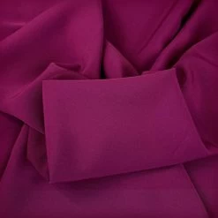 Landon Smooth Crepe - Amaranth -Croft Mill superior satin crepe amaranth dark fuschia pink polyester crepe dress fabric close up fabric photo
