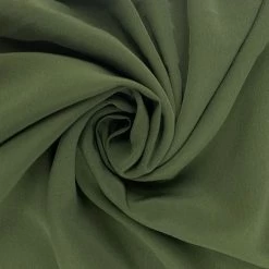 Landon Smooth Crepe - Dark Olive -Croft Mill superior satin crepe polyester dress fabric dark olive swirl