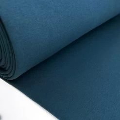 Superior Sweatshirt - Petrol Marl -Croft Mill superior sweatshirt petrol marl cotton polyester knitted jersey heavy jogger fabric bolt